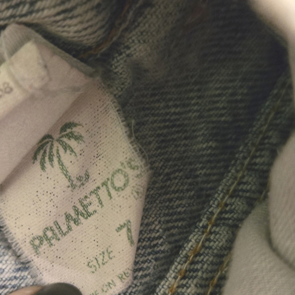 Vintage 1990s Palmetto's Made in USA acid wash light blue straight leg jeans - Picture 7 of 8